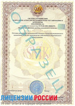 Образец сертификата соответствия (приложение) Навля Сертификат ISO 13485